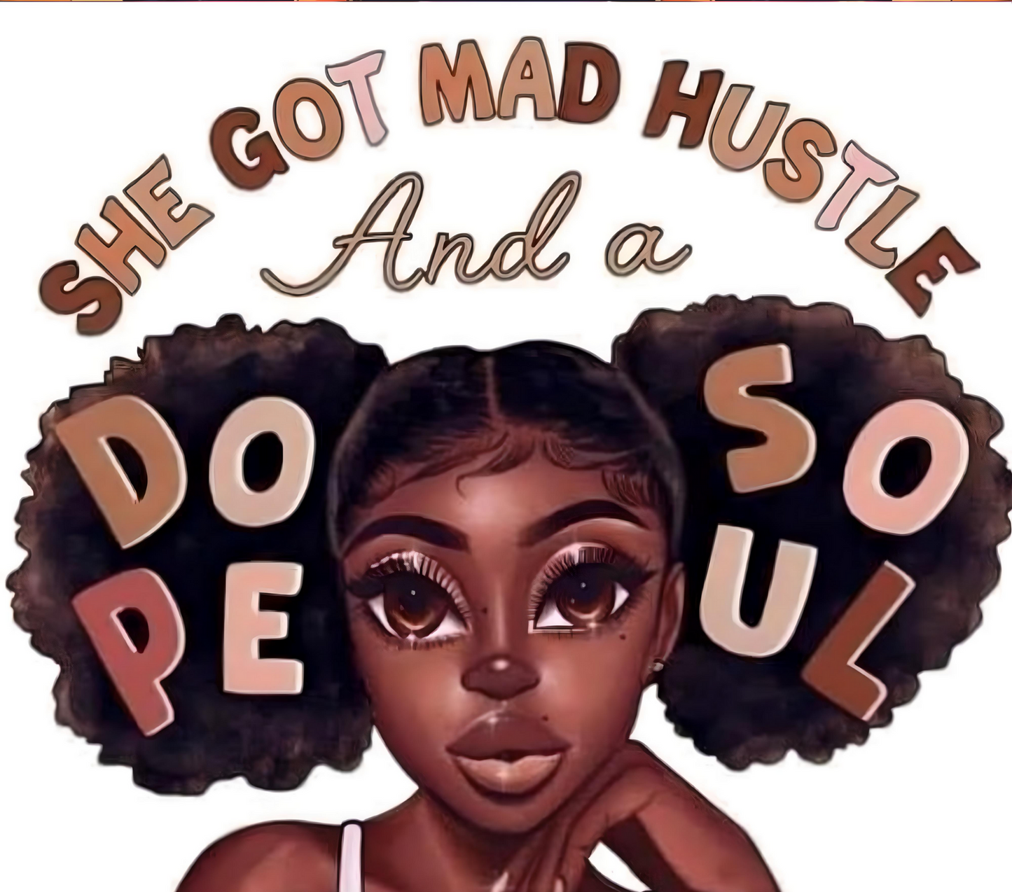 She Got Mad Hustle and a Dope Soul-20 oz Skinny Tumbler