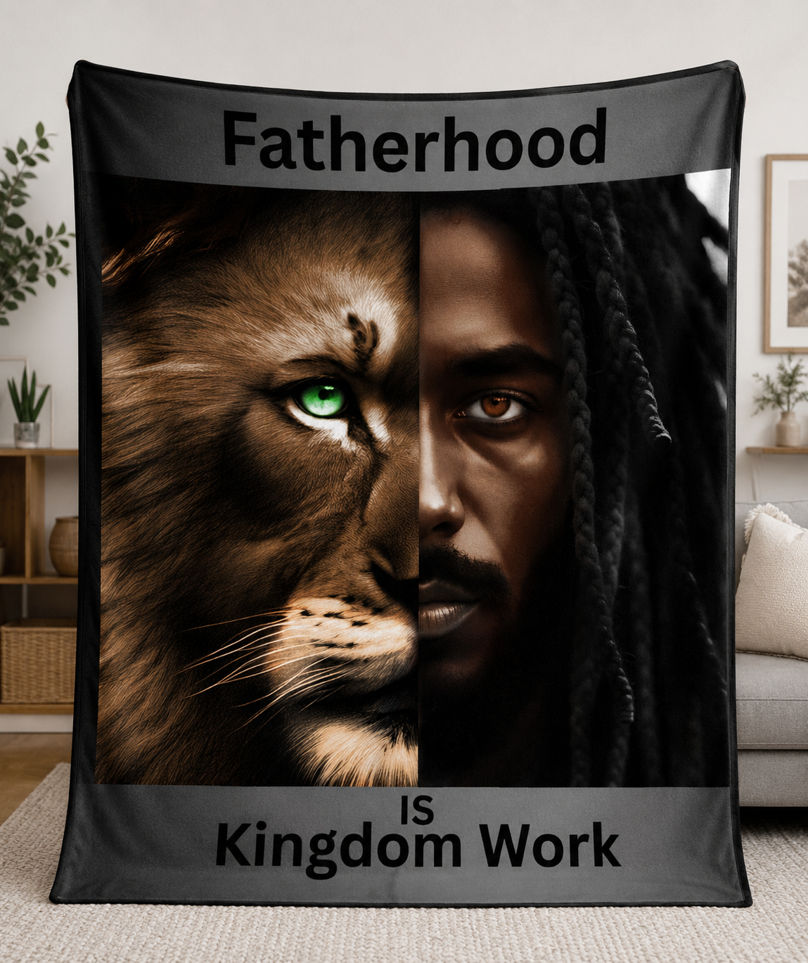 Fatherhood Is Kingdom Work™ Fleece Blanket