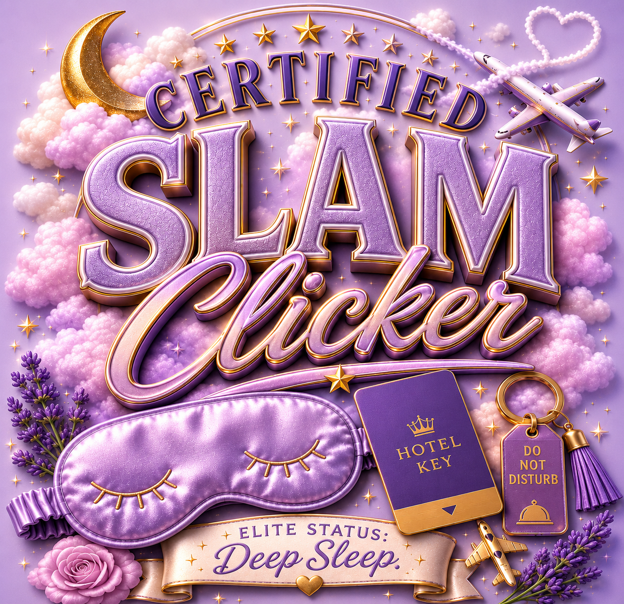 Certified Slam Clicker™ 20 oz Skinny Tumbler Purple