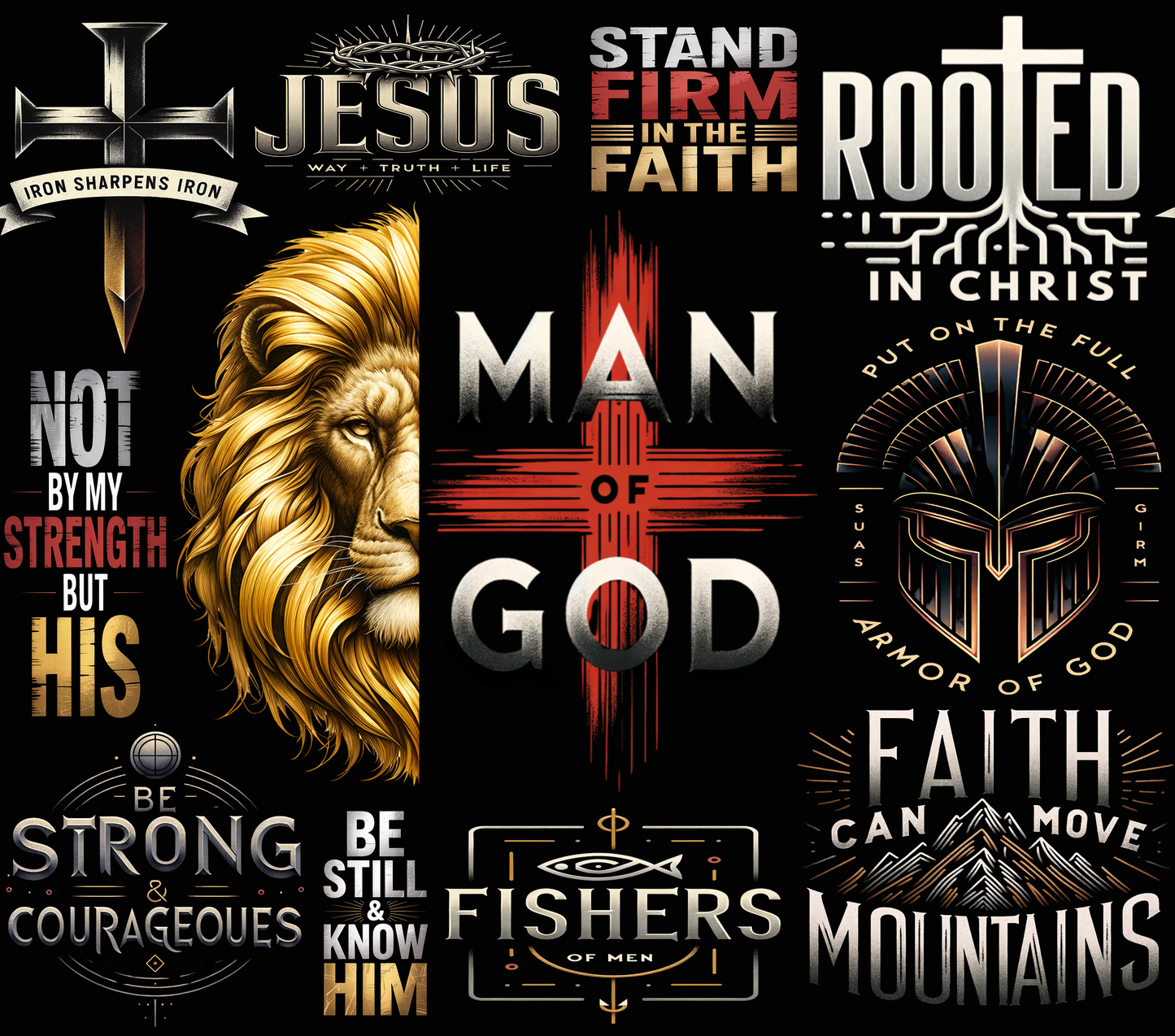 Man of God 20 oz Skinny Tumbler – Bold Christian Tumbler for Men | Faith, Strength & Scripture Design