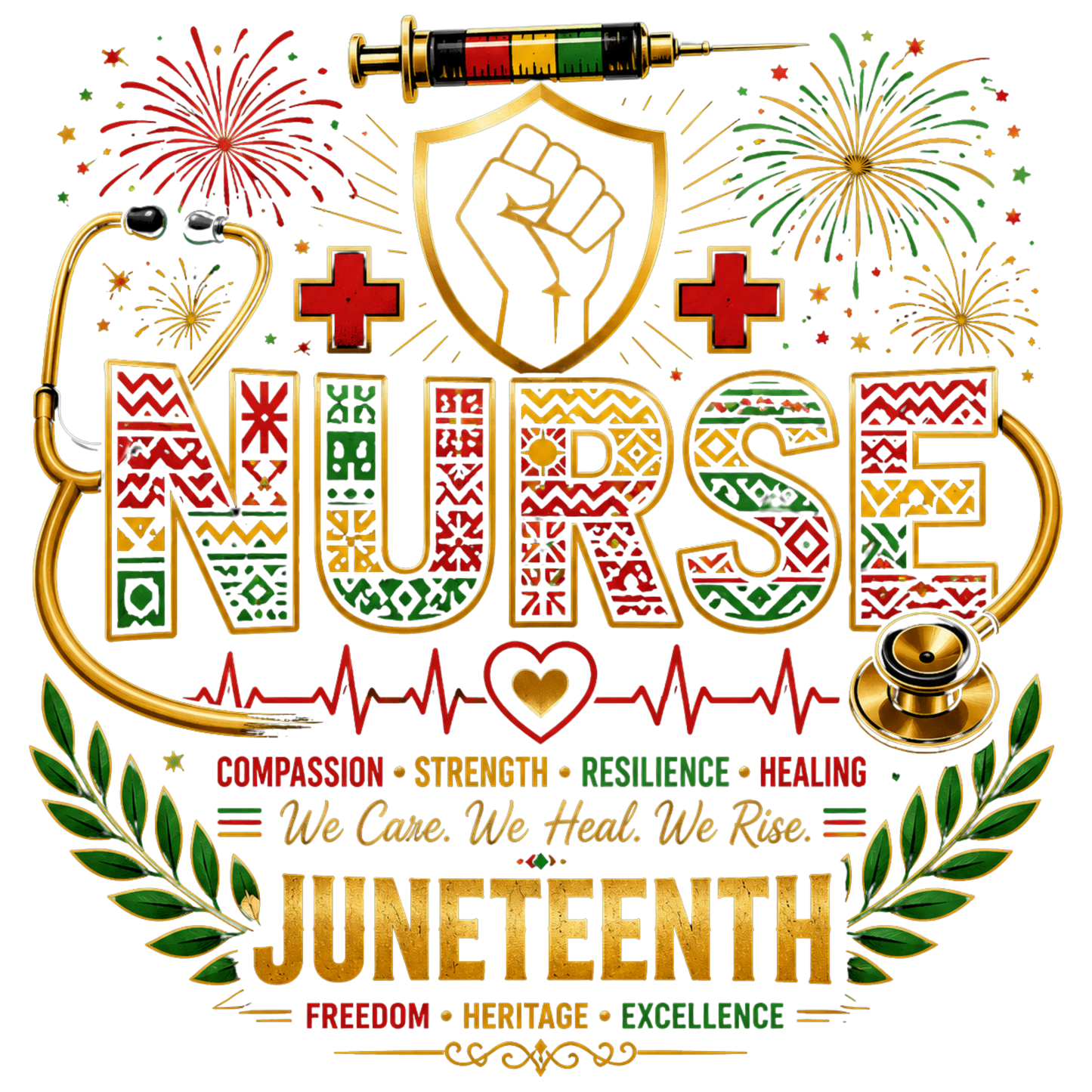 Juneteenth Nurse T-Shirt
