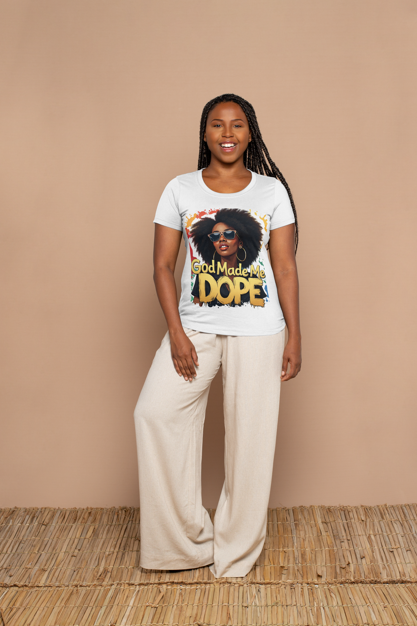 “God Made Me Dope” Afro Queen T-Shirt – OmniGoods Exclusive