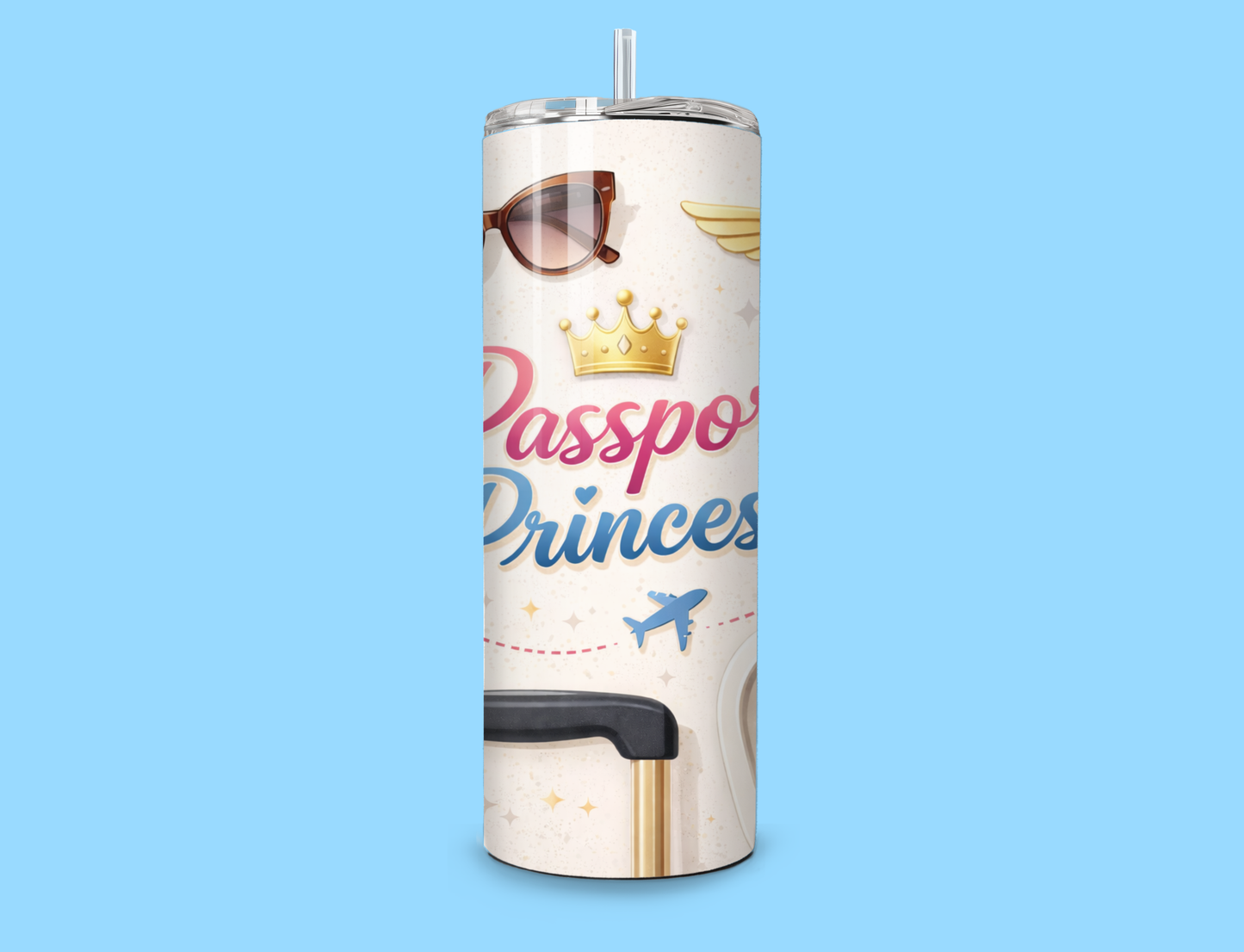 Passport Princess Travel Tumbler 🛫👑