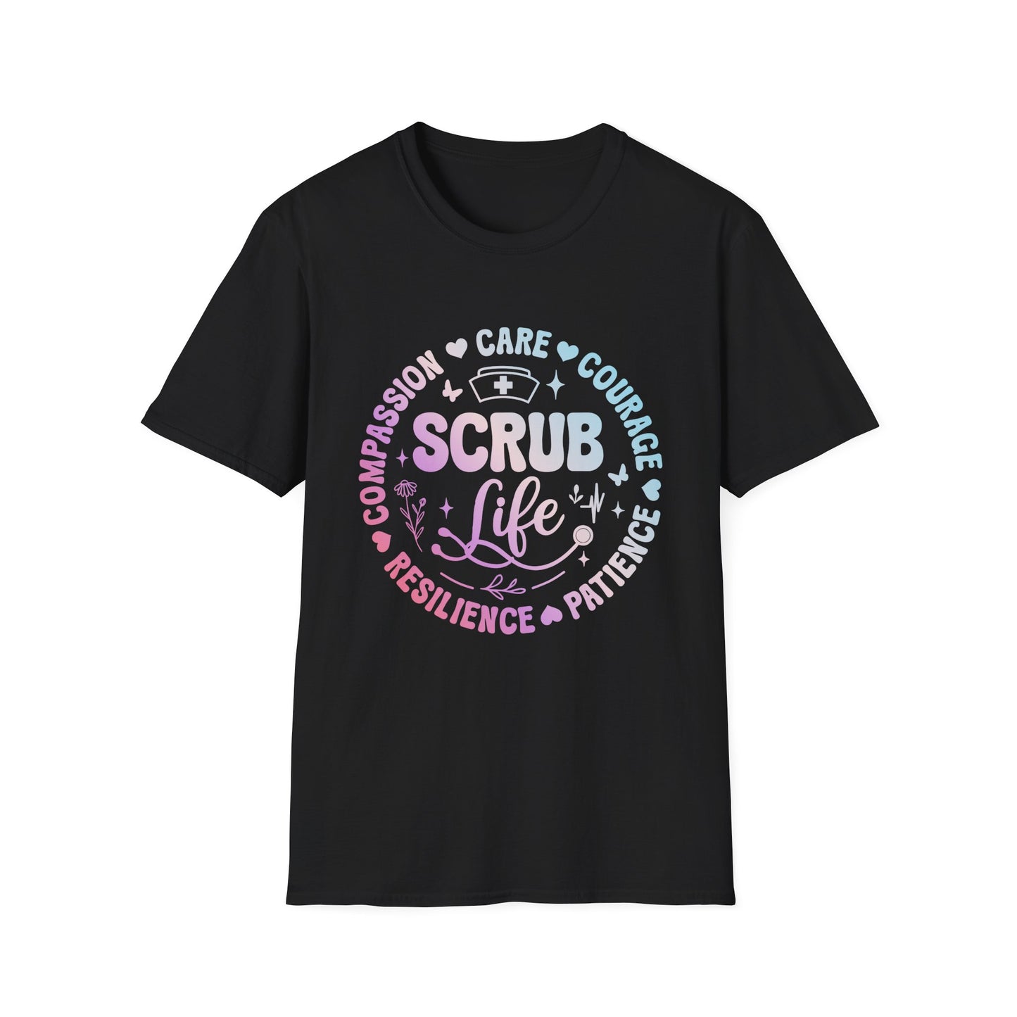 Compassionate Scrub Life T-Shirt | Unisex Softstyle Tee for Healthcare Workers, Nursing Gift, Medical Apparel, Positive Vibes, [...]