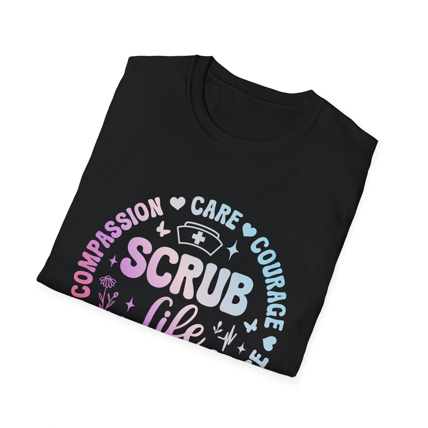 Compassionate Scrub Life T-Shirt | Unisex Softstyle Tee for Healthcare Workers, Nursing Gift, Medical Apparel, Positive Vibes, [...]