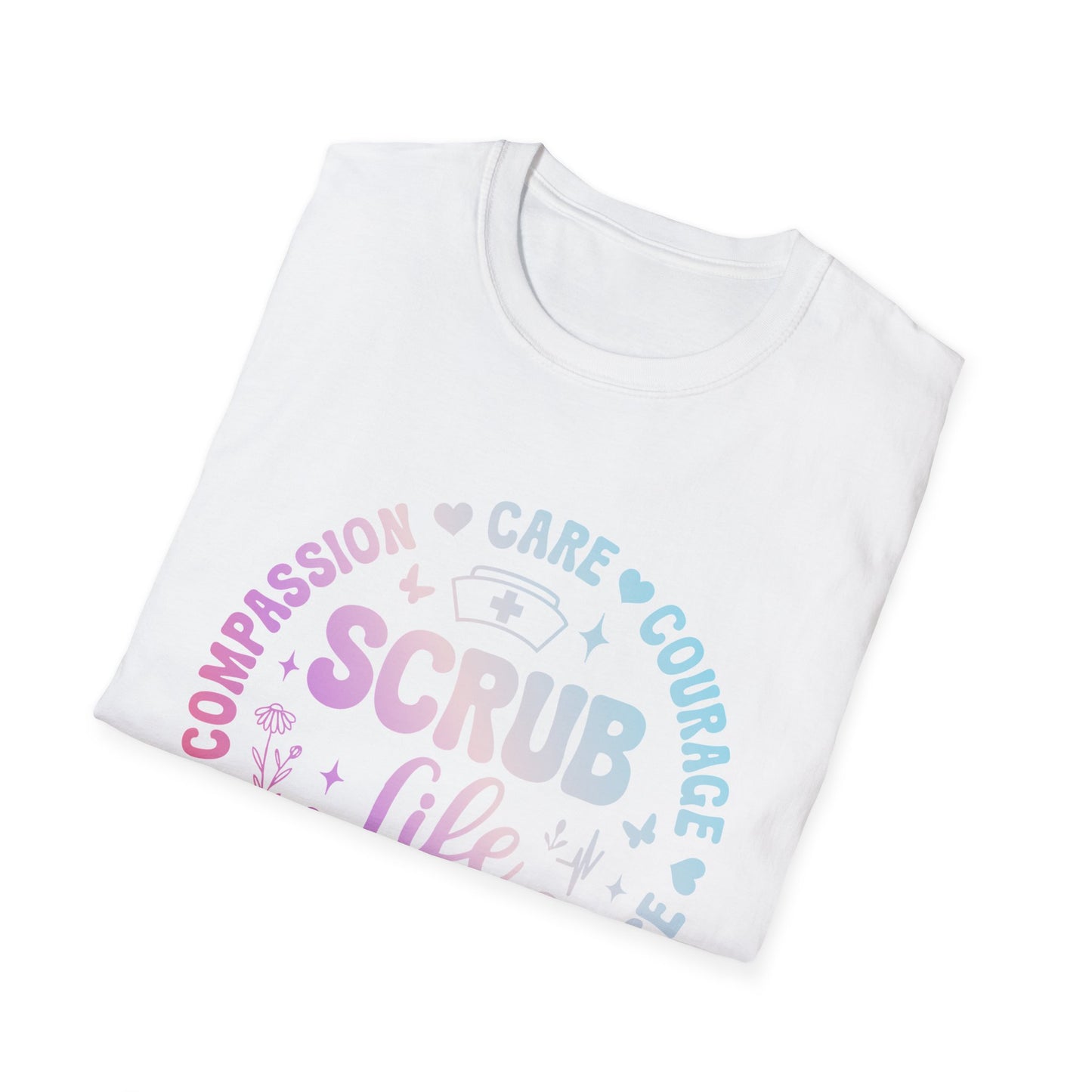 Compassionate Scrub Life T-Shirt | Unisex Softstyle Tee for Healthcare Workers, Nursing Gift, Medical Apparel, Positive Vibes, [...]