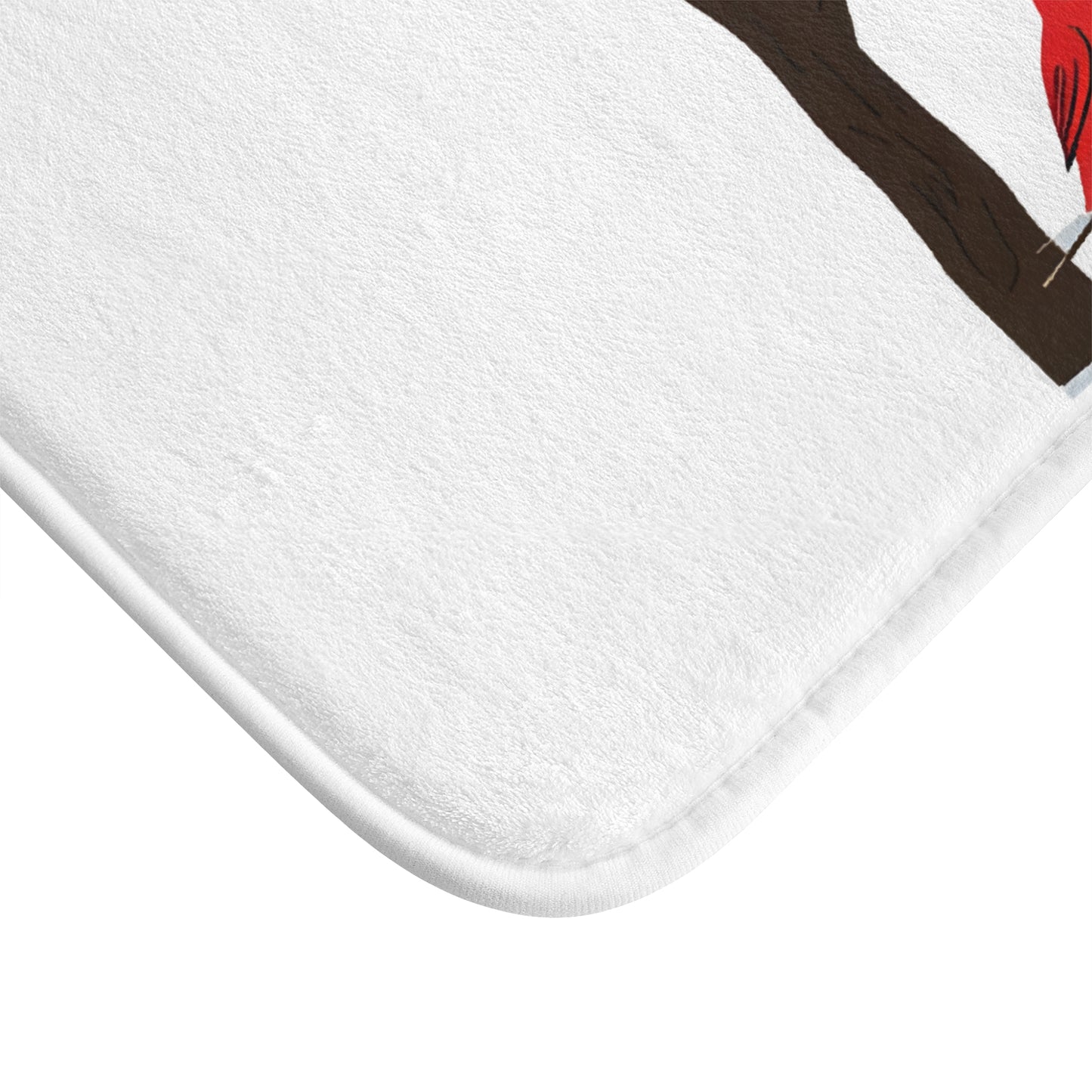 Winter Theme Bath Mat with 'Peace on Earth' Design