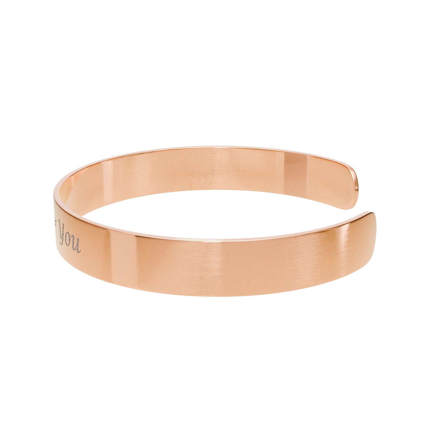 Engraved Rose Gold Cuff Bracelet — "I Prayed for You" Inspirational Jewelry