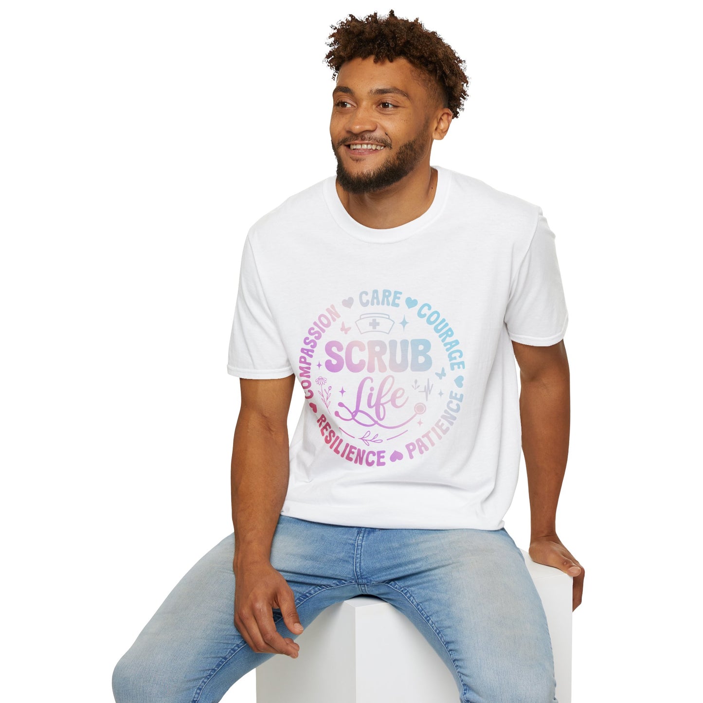 Compassionate Scrub Life T-Shirt | Unisex Softstyle Tee for Healthcare Workers, Nursing Gift, Medical Apparel, Positive Vibes, [...]