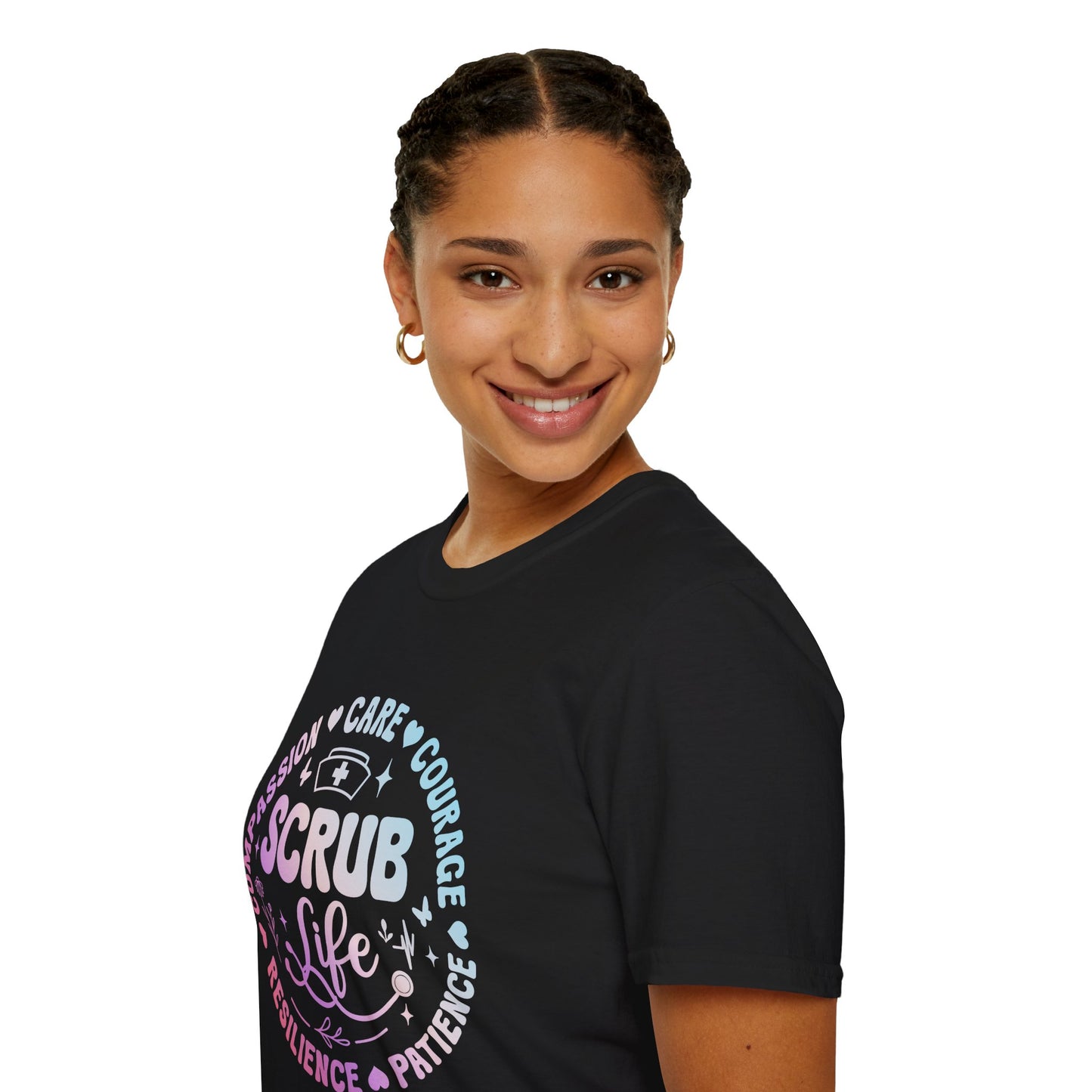 Compassionate Scrub Life T-Shirt | Unisex Softstyle Tee for Healthcare Workers, Nursing Gift, Medical Apparel, Positive Vibes, [...]