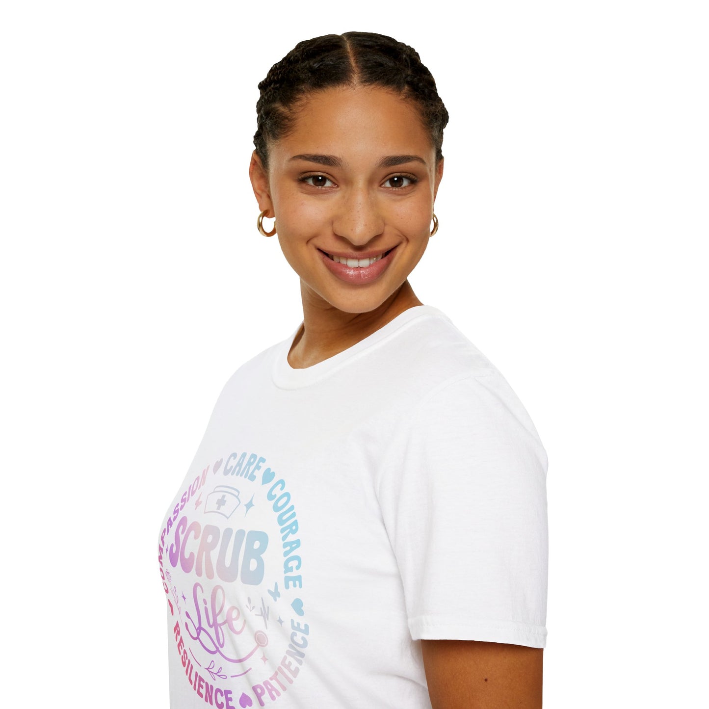 Compassionate Scrub Life T-Shirt | Unisex Softstyle Tee for Healthcare Workers, Nursing Gift, Medical Apparel, Positive Vibes, [...]