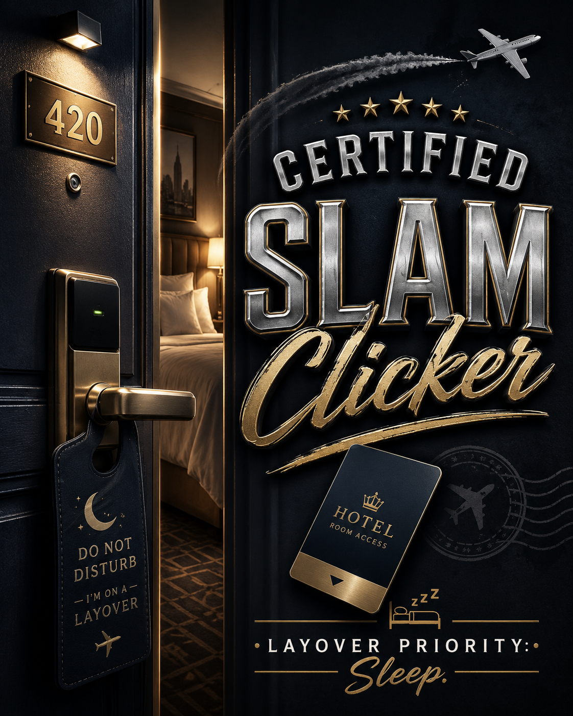 Certified Slam Clicker™ 20 oz Skinny Tumbler Black