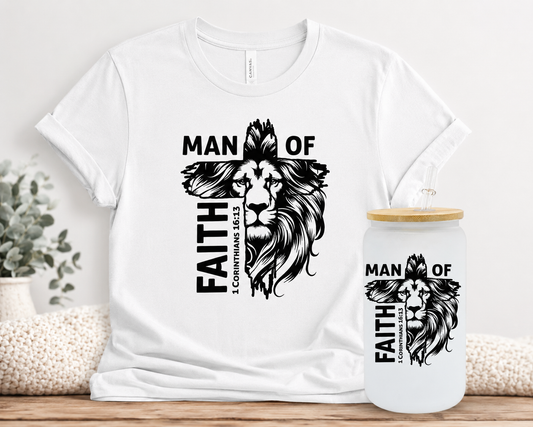 Man of Faith T-Shirt- Tumbler Bundle