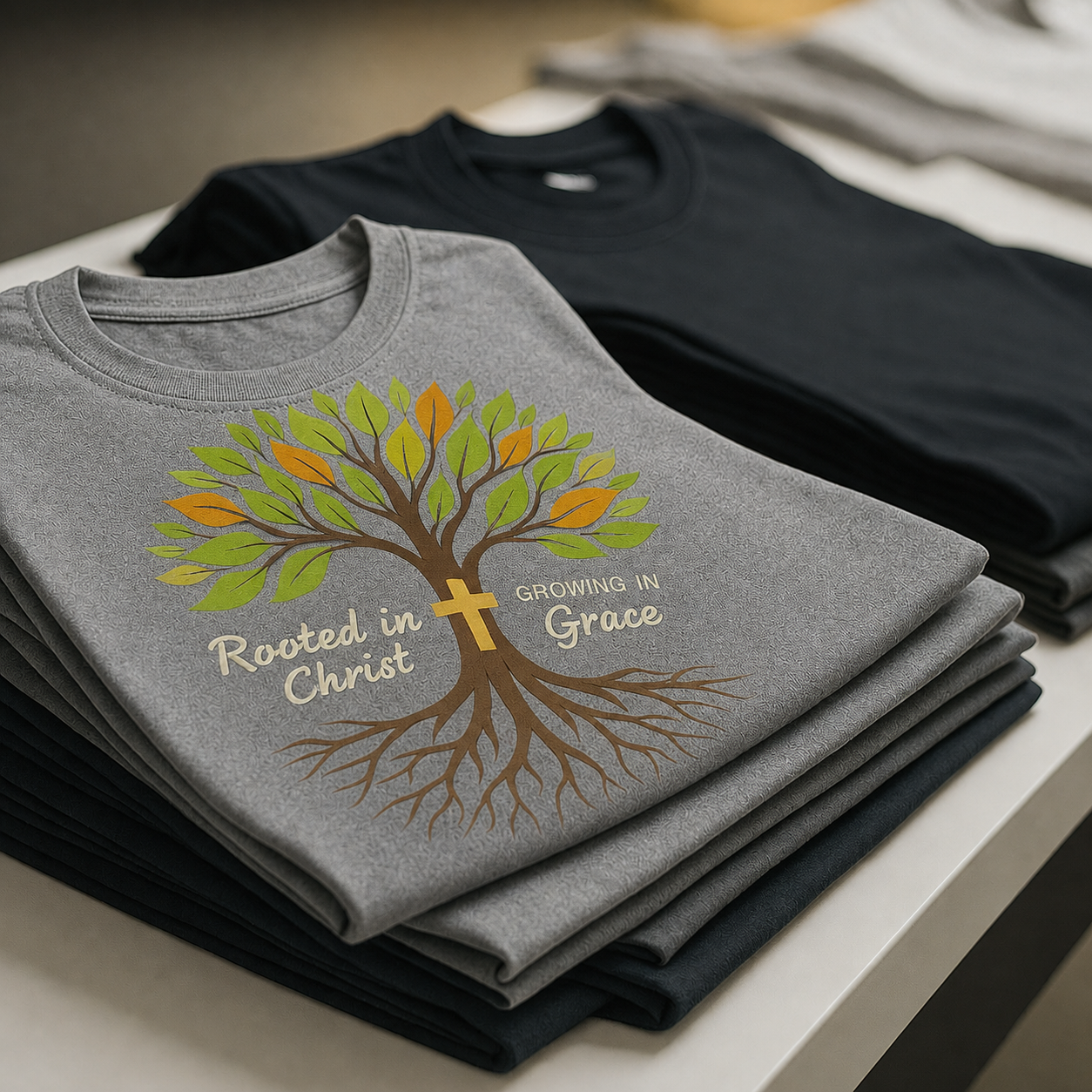 “Rooted in Christ, Growing in Grace” t-shirt