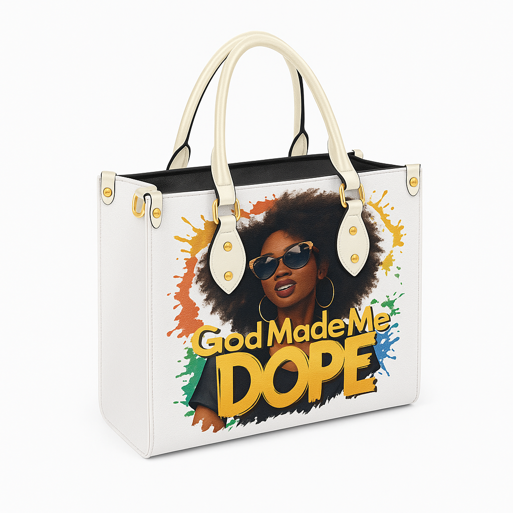 God Made Me Dope Handbag with Wallet