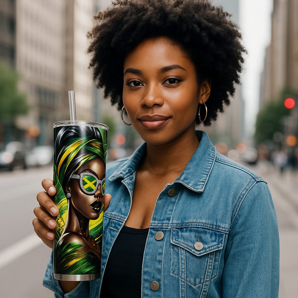 Jamaica Love -20 oz skinny Tumbler