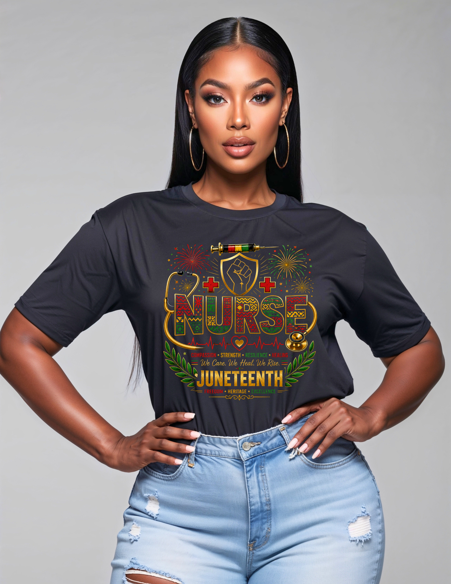 Juneteenth Nurse T-Shirt