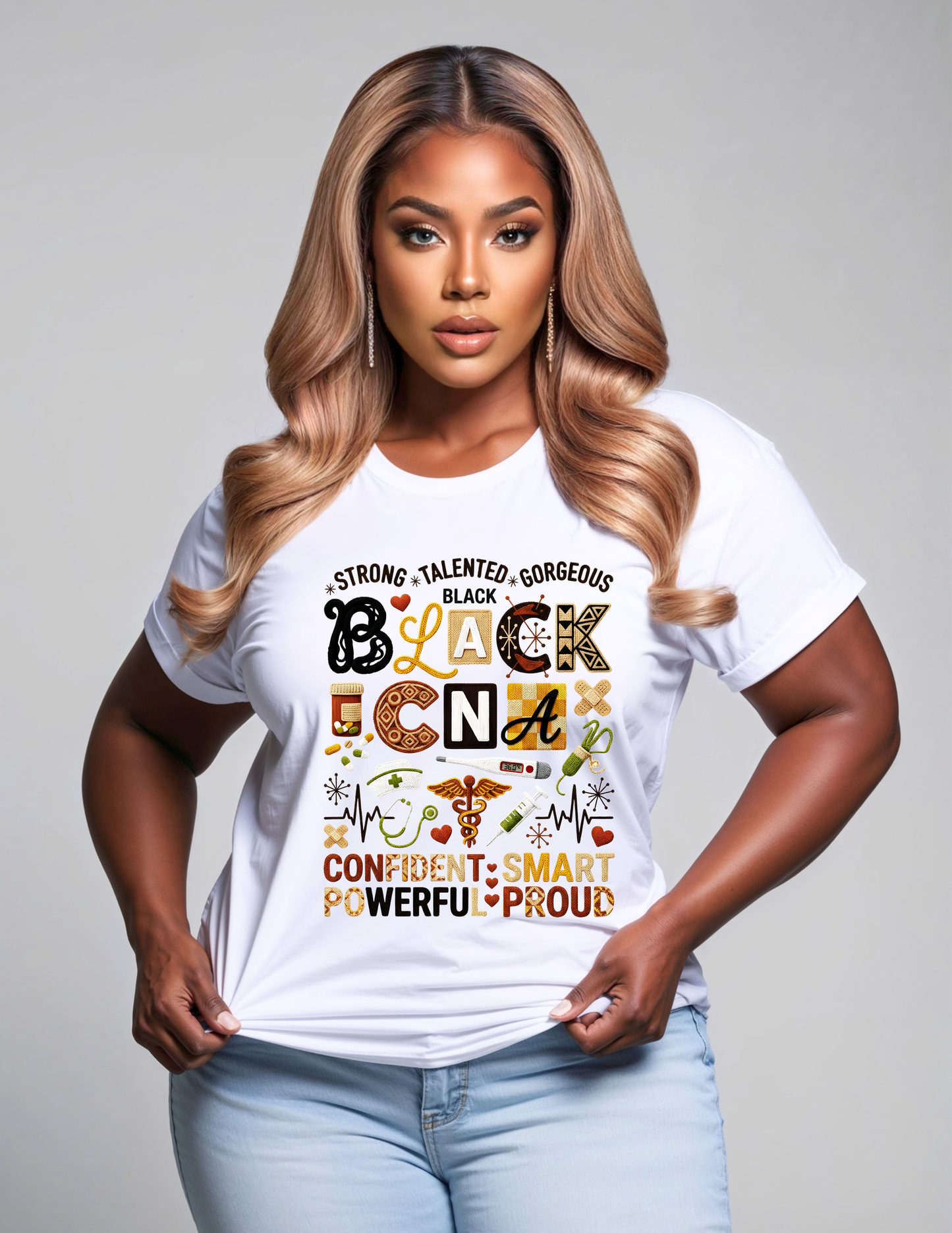 Strong • Talented • Gorgeous Black CNA T-Shirt