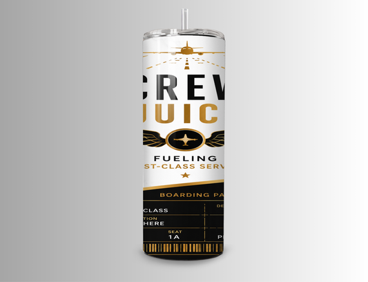 Crew Juice – 20 oz Skinny Tumbler White
