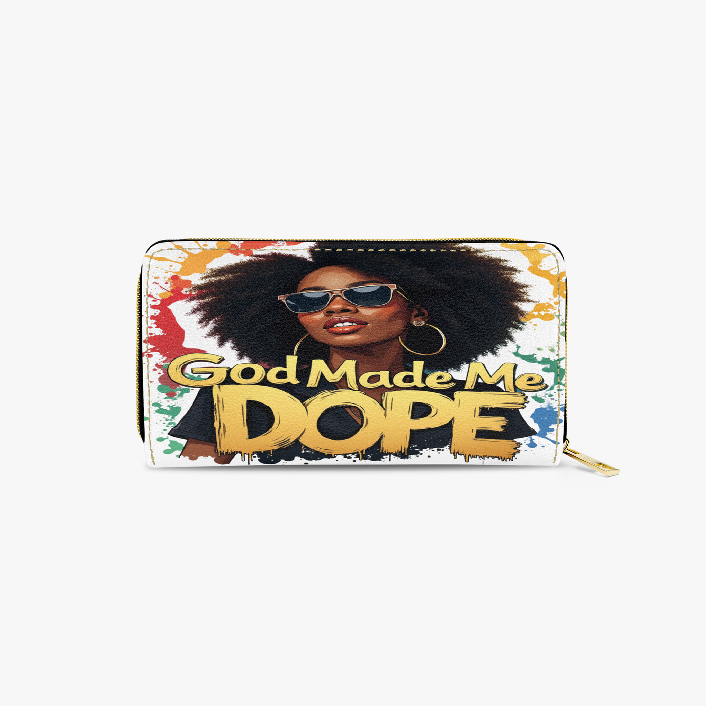 God Made Me Dope Handbag with Wallet