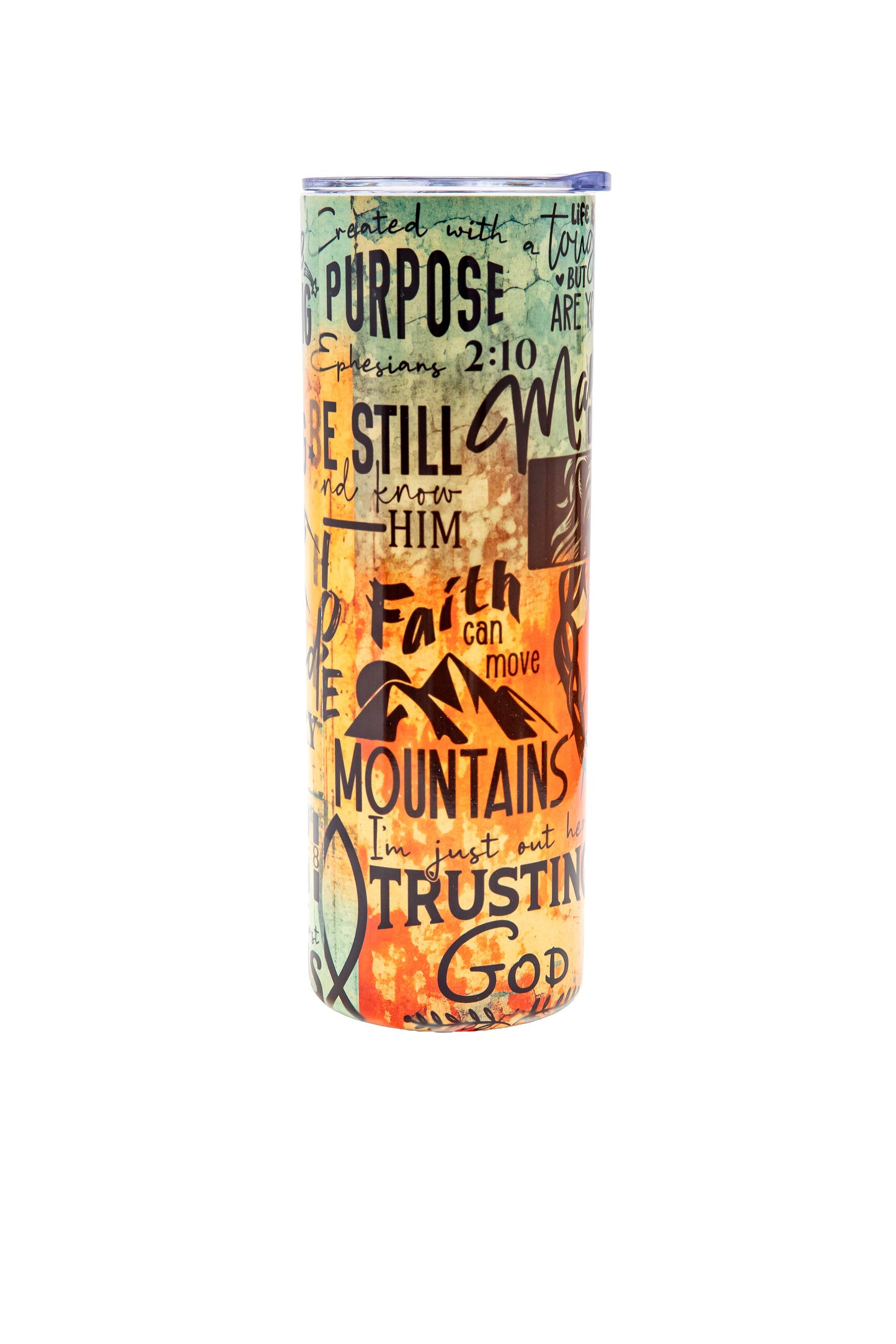 Man of Faith 20 oz Skinny Tumbler – Christian Inspiration, Strength & Purpose ✨