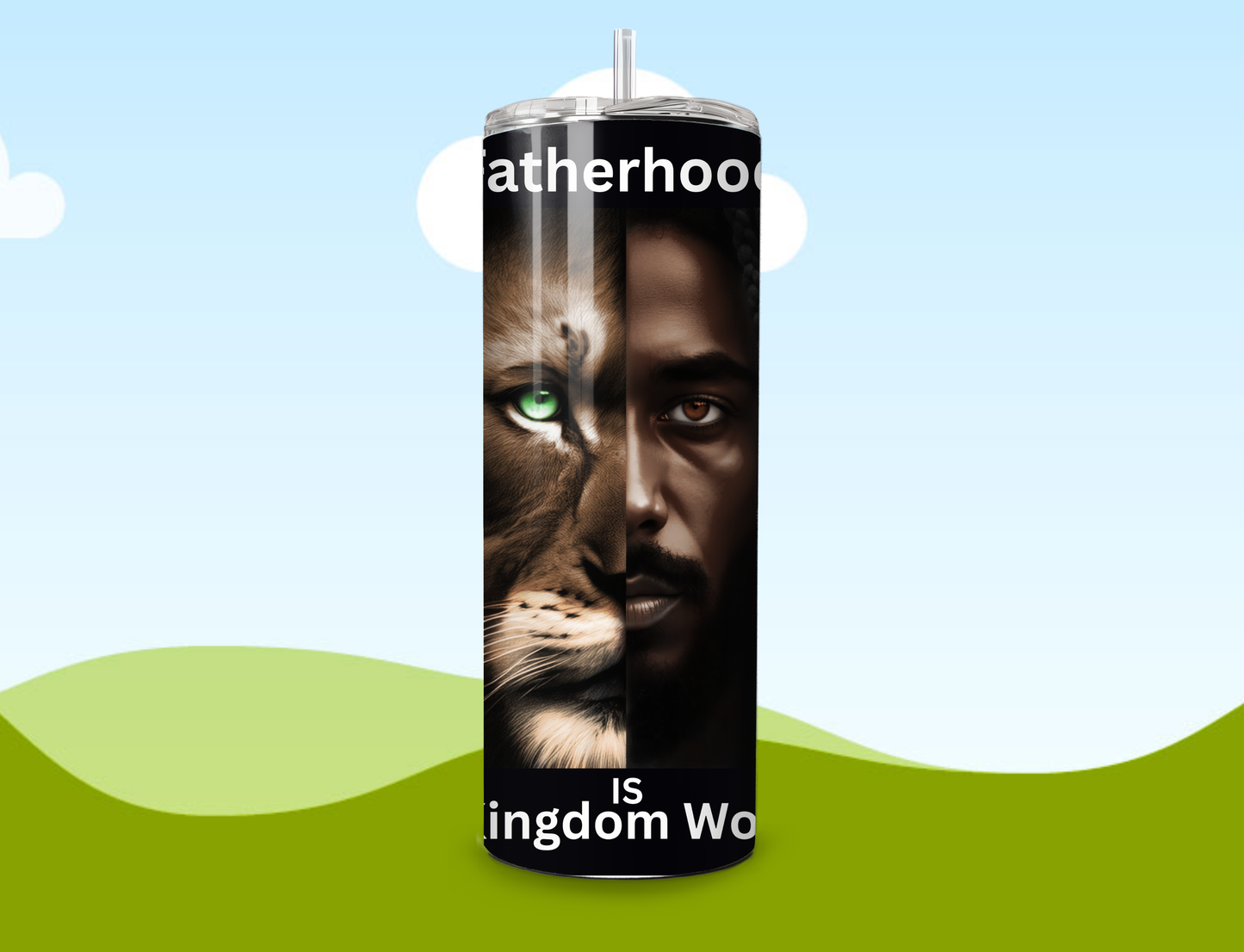 “Fatherhood Is Kingdom Work” 20 oz Skinny Tumbler