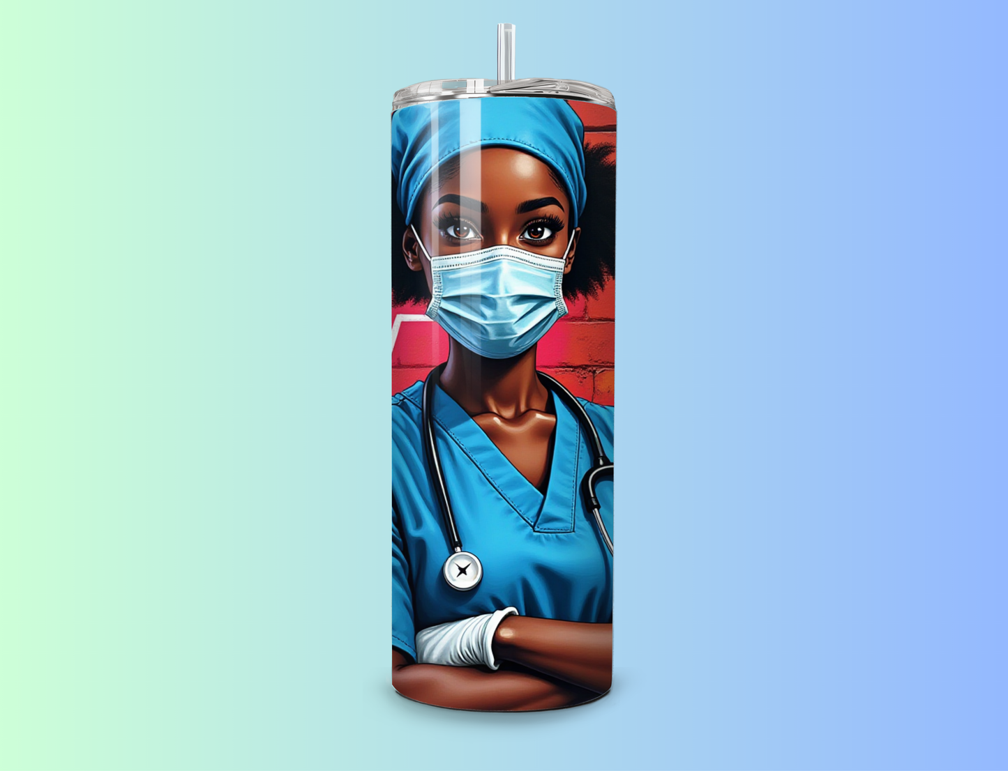 Nurses Saves Lives 20 ounce Skinny Tumbler