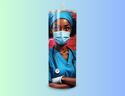 Nurses Saves Lives 20 ounce Skinny Tumbler
