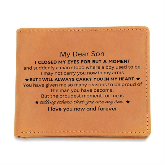 To My Son | Graphic Leather Wallet