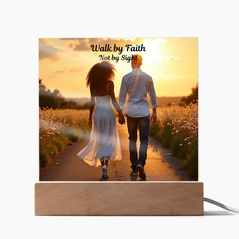 Faith Lights the Way- Acrylic Plaque