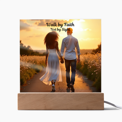 Faith Lights the Way- Acrylic Plaque