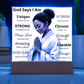 God Says I Am Acrylic Plaque