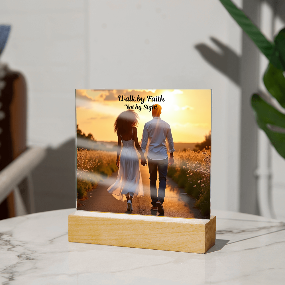 Faith Lights the Way- Acrylic Plaque