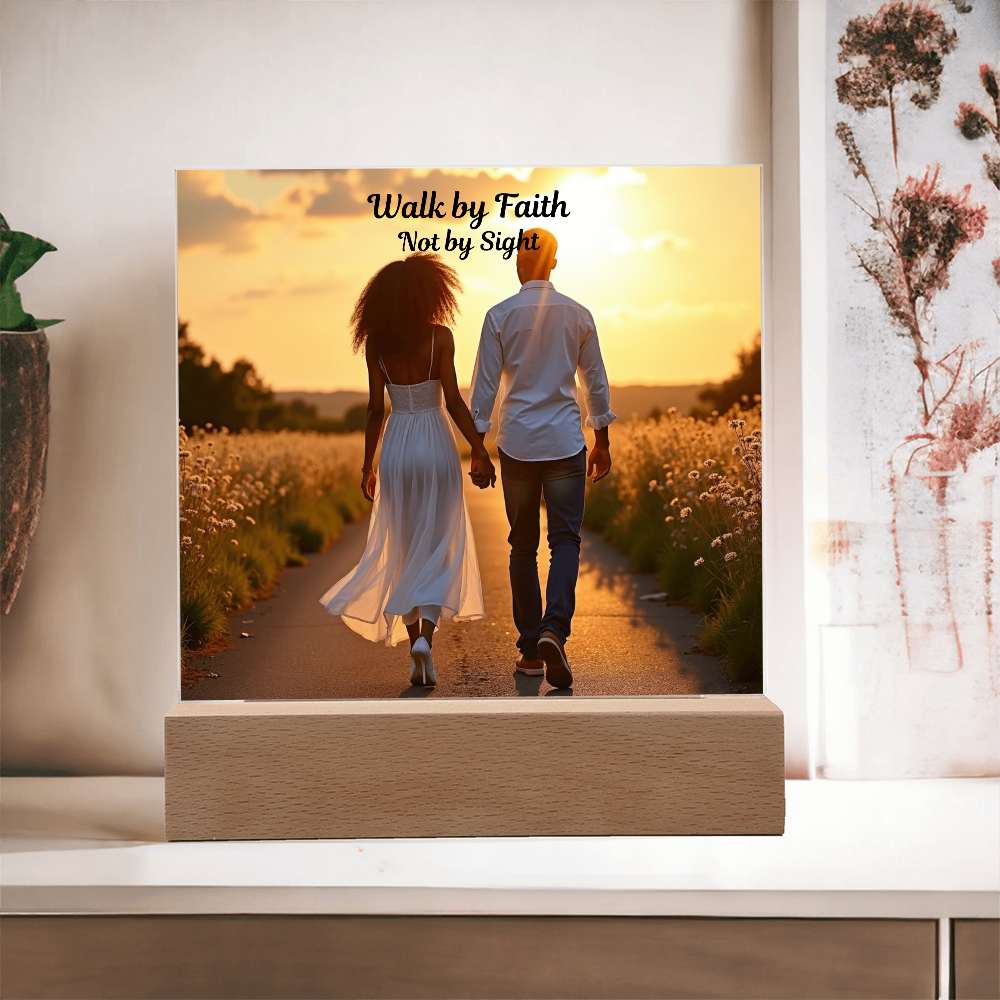 Faith Lights the Way- Acrylic Plaque