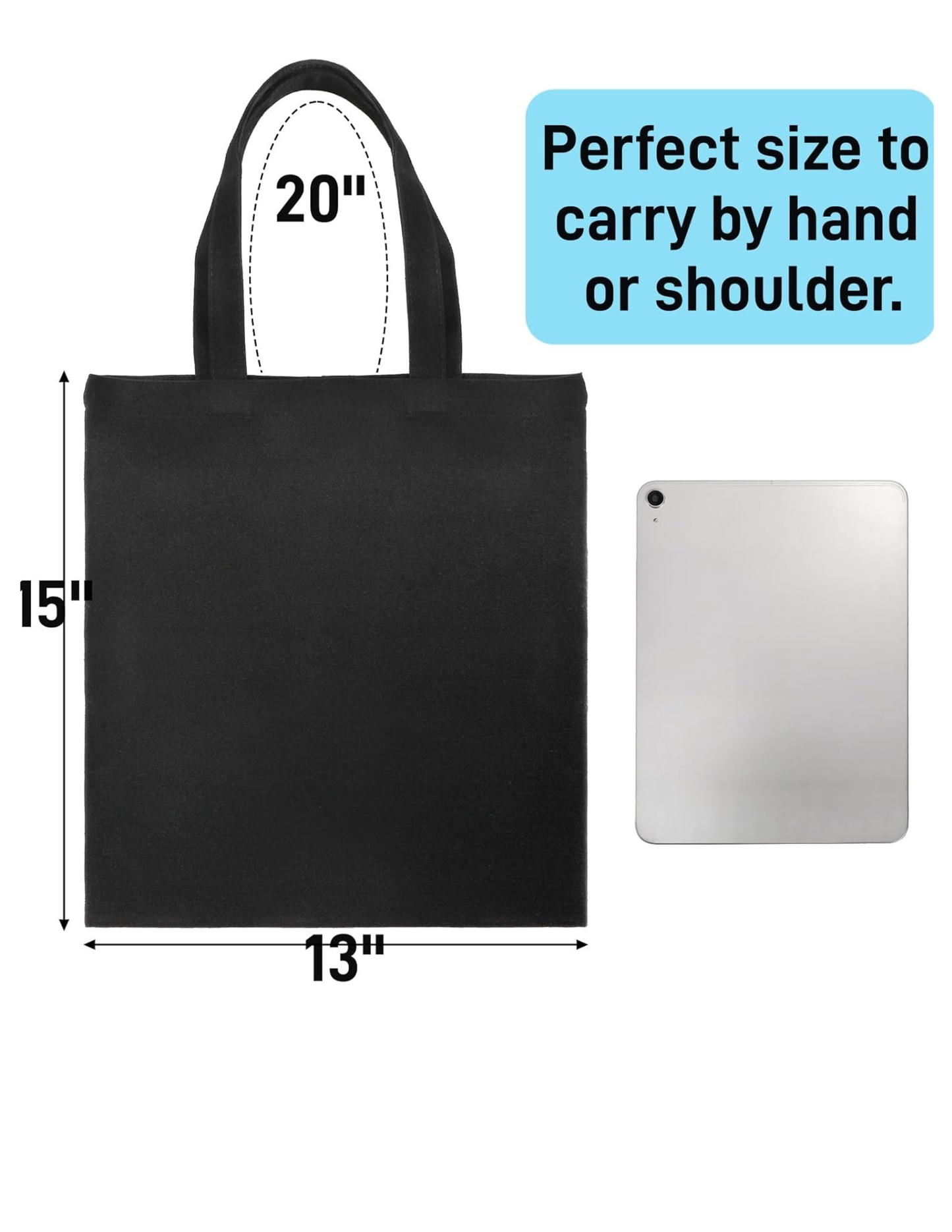 Redeemed & Restored Black Canvas Tote Bag