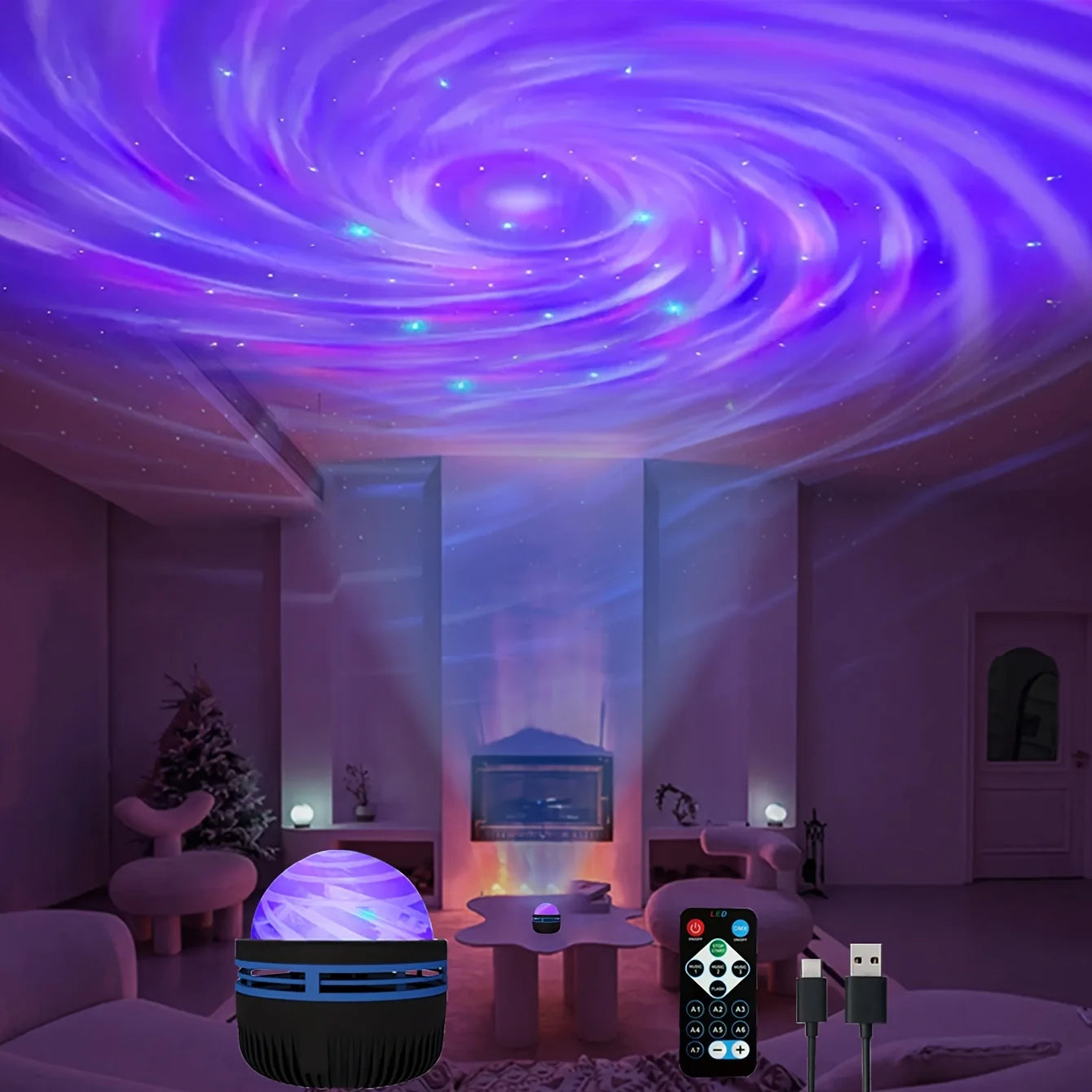 Starry Galaxy LED Night Projector